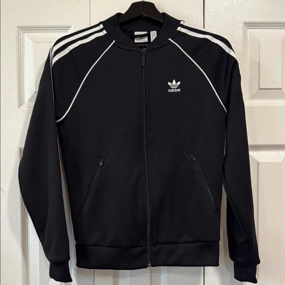 Adidas Black and White Track Jacket